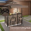 Tangkula 3-Piece Outdoor BBQ Canopy w/ Bar Table & 2 Foldable Bar Chairs Set for Patio - 4 of 4