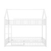 YOOCOZZ Metal Twin over Twin House Bunk Bed with Fence and Door - White - 3 of 4