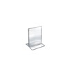 Azar Displays Bottom Loading Clear Acrylic T-Frame Sign Holder 4" Wide x 6'' High- Vertical/Portrait. - image 2 of 4