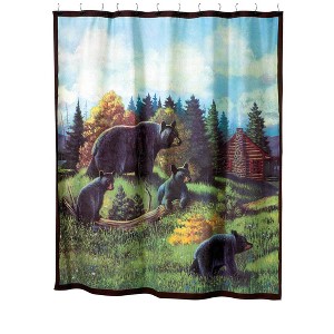 Avanti Black Bear Lodge Shower Curtain - 1 of 3