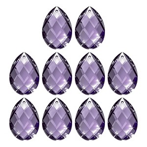Unique Bargains DIY Hanging Grid K9 Crystal Pendant Teardrop beads 10 Pcs - 1 of 4