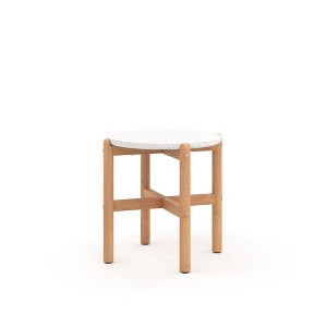 New Classic Furniture,Solstice 19.4 in. Round Wood Coffee Table with Terazzo Top - 1 of 4