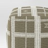 Stitched Plaid Outdoor Patio Pouf Green - Threshold™ - 4 of 4
