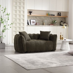 Chic Crate-Square Bean Bag Recliner Sofa – High-Resilience Foam Core for 2 Adults, Multi-Use Lounge Chair - 1 of 4