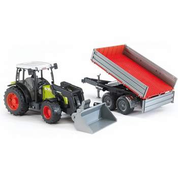 Bruder CLAAS Nectis 267 F Farm and Construction Tractor with Frontloader and Tipping Trailer 02112