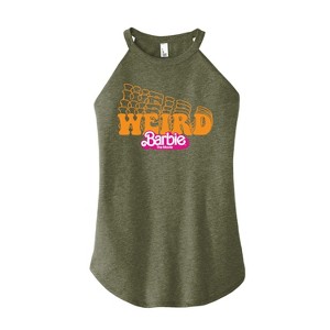 Women's - Barbie - Stacked Weird Barbie Graphic High Neck Tank - 1 of 3