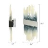 LNC Hanabalter 1-Light 8.6"W Luxury and Glam Novelty Wall Lights, Plating Chrome with Blue & Clear Textured Glass - 3 of 4