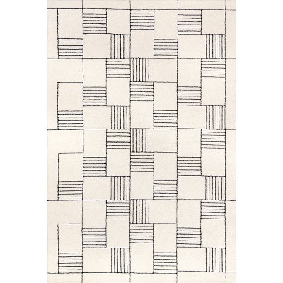 Nuloom Danika Abstract Checkered Wool Indoor Area Rug