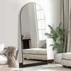 Lirago Arch Full Length Mirror Wall Mirror with Stripe Wood Frame 71?¨¢31 Black - 2 of 4