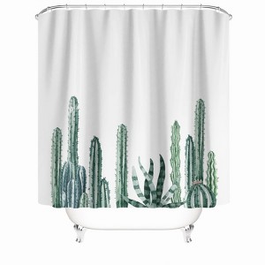 Tall Cactus Shower Curtains for Bathroom Waterproof Fabric Bath Curtain Durable Soft Stylish Bathroom Decor 72x72 Inch - 1 of 1