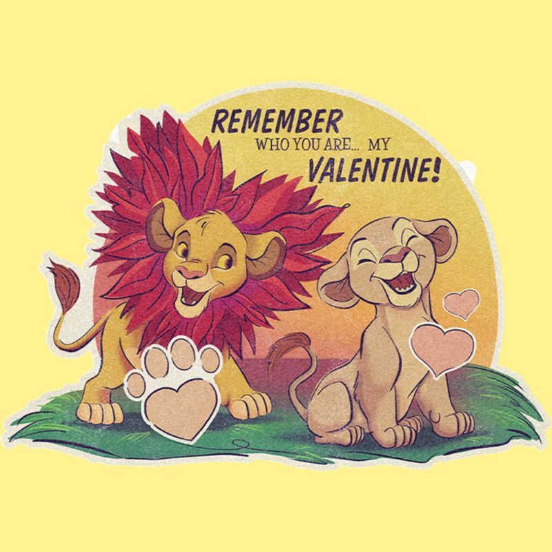 Men's Lion King Nala and Simba You Are My Valentine T-Shirt, 2 of 5