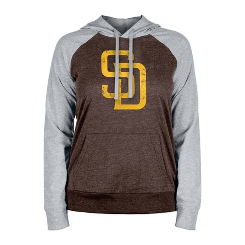 MLB San Diego Padres Women's Lightweight Bi-Blend Hooded Sweatshirt - XS