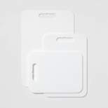 3pc Poly Essentials Cutting Board Set White - Made By Design™
