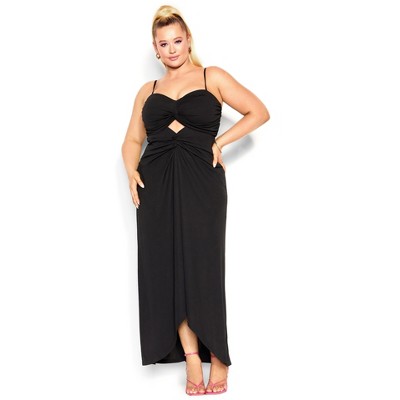 City Chic | Women's Plus Size Maxi Whitney - Black - 20w : Target