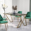 Jalama Glam Glass Top Gold Frame Dining Table - HOMES: Inside + Out - image 2 of 4
