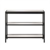 3-Shelf Short Console Table in Black -  Henn&Hart - 3 of 4