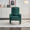 Modern Lounge Rocker,Teddy Fabric Rocking Chair With Pockets,Comfy Accent Arm Chair With Solid Wood Legs,Leisure Chairs-Cuddlewood - 2 of 4