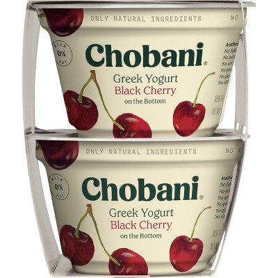 Chobani Black Cherry on the Bottom Nonfat Greek Yogurt - 4ct/5.3oz Cups