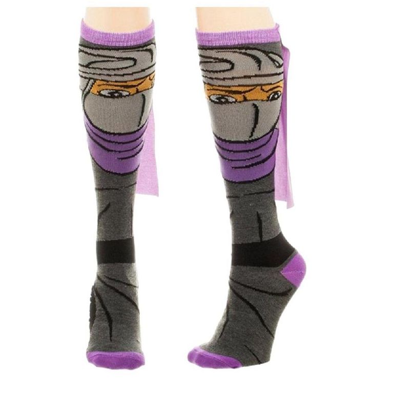 Bioworld Teenage Mutant Ninja Turtles Shredder Caped Women's Knee High Socks, 1 of 2