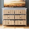 Fluted 6-Drawer Dresser, Modern Waveform Panel Wood Chest, 47.2" Wide Storage Organizer with Circle Handles, for Bedroom, Nursery, Hallway - 2 of 4