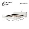 Christopher Knight Home Samson Modern Boucle Upholstered Wood Platform Bed with Headboard, White - 3 of 4