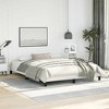 Bed Frame White Faux leather Queen Strong Bed Frame - 4 of 4