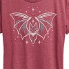 Women's - Instant Message - Grey Bat Short Sleeve Graphic T-Shirt - 2 of 4