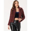 INSPIRE CHIC Women's Collar Warm Winter Outwear Cropped Faux Fur Fluffy Coat - 3 of 4