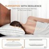 Queen Size Bed Pillows Set of 2, Fluffy Luxury Hotel Style, Gusseted for Neck Shoulder, Side Back Stomach Sleeper Pillow, Cozy Night 18x28 - 2 of 4
