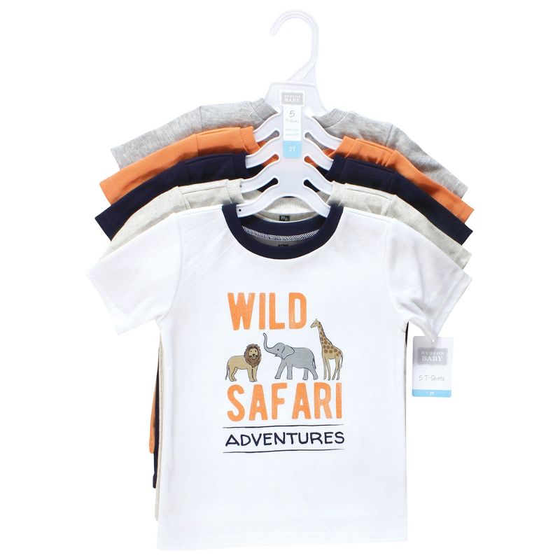 Hudson Baby Infant and Toddler Boy Short Sleeve T-Shirts, Cool Safari, 2 of 8