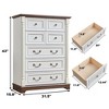 NicBex Drawers Dresser for Bedroom,Farmhouse Dresser,MDF Dressers for Kids Room,Living Room,Entry and Hallway,Walnut - 3 of 4
