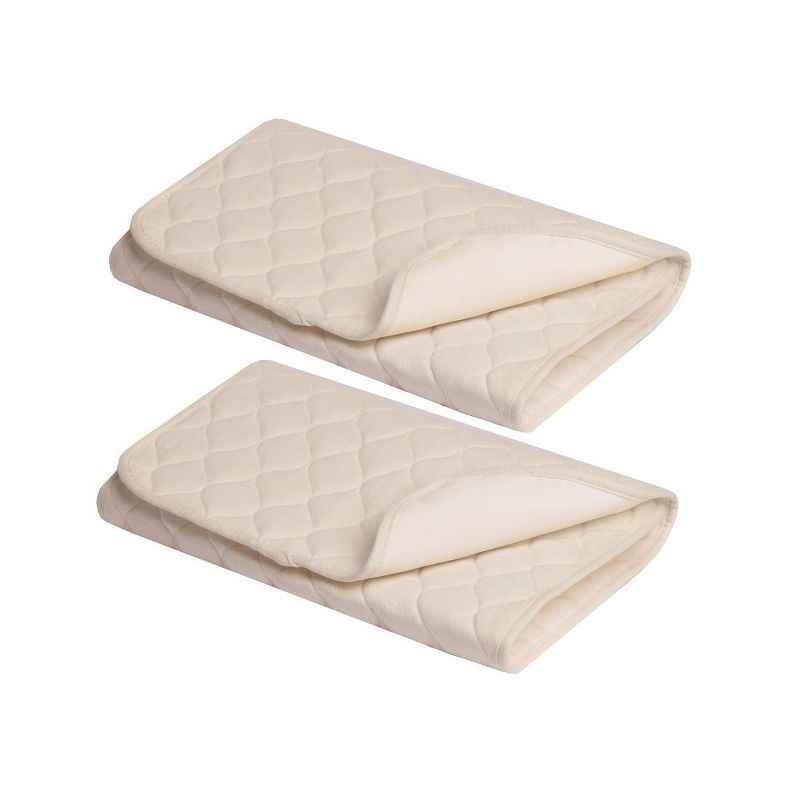 TL Care Waterproof Quilted Lap &#38; Burp Pad Cover made with Organic Cotton Top Layer - 2pk - Natural, 3 of 4
