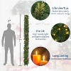 6 Pieces Christmas Decorations with LED Light, Holiday Decoration, Including 2 Garland, 1 Wreaths, 2 Swags, Christmas Decor Set for Front Doors - 3 of 4