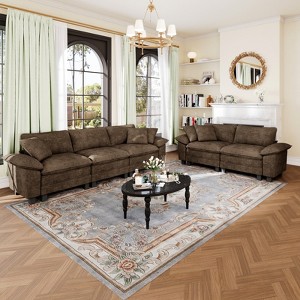Captiva Designs 2-Piece Cloud Modular Sectional Sofa Set, 5-Seater Couch for Living Room - 1 of 4