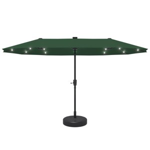 Ainfox 13ft Outdoor Patio Umbrella with Solar Lights and Decorative Pattern Umbrella Base - 1 of 4
