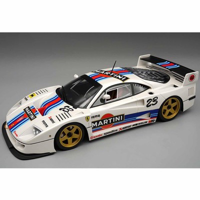 Ferrari F40 LM #23 "Martini Racing" White with Graphics and Gold 5 Spoke Rims Limited Ed to 110 pcs 1/18 Model Car by Tecnomodel