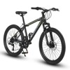 Aukfa 24-Inch  Mountain Bike for Boys & Girls, 21-Speed, Dual Disc Brakes, Front Suspension, Durable Steel Frame - 2 of 4