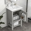 20 Inch Bathroom Vanity, Bathroom Cabinet With Top Sink, Cabinet & Storage Rack & Shelf, Overflow, Door - 2 of 4