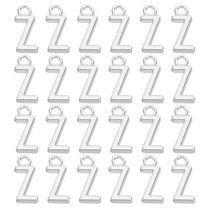 Unique Bargains Metal Bulk Elegant DIY Crafts Jewelry Making Initial Pendant 50 Pcs - 1 of 4