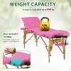 BestMassage Massage Table Portable 3 Fold Massage Bed with Adjustable Height - 3 of 4