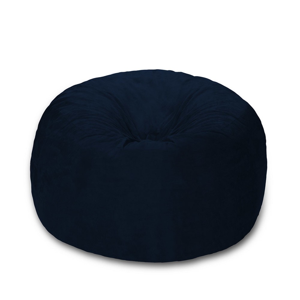 Photos - Bean Bag 5' Large  Chair with Memory Foam Filling and Washable Cover Blue - Relax Sacks