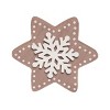 Transpac Winter White Red Gold Wood Tabletop Figurines Decorations Set of 3, 5.91H inches - 4 of 4
