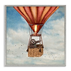 Stupell Industries Sloth in Hot Air Balloon, 12" x 12" - 1 of 4