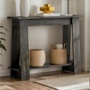 Hommoo Farmhouse 2-Tier Narrow Console Table - 2 of 3
