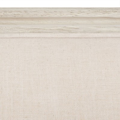 Leandra 53" Gray Linen and Wood Stationary Settee