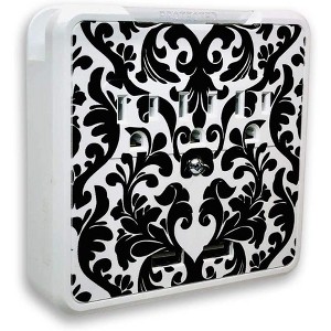Kelvin Glamsockets -  Decorative Wall Mount Surge Protector with 3 Outlets, Dual USB Charging Ports and Phone Holder - USB Charging Center - 1 of 4