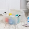 IRIS USA Plastic Storage Bins with Lids and Secure Latching Buckles Natural - 8 Pack - 4 of 4