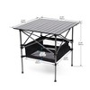 Folding Outdoor Camping Table And Chairs Set Of 5, Compact Roll-up Table-top, 280lbs Steel Pipe Chair, For Outdoor Camping, Picnics, Beach, Backyard - 4 of 4