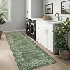 Large Modern Floral Bordered Area Rug, Washable and Stain Resistant, Low Pile Soft Touch Carpet, Folding Floor Cover for Bedroom and Apartment. - 3 of 4