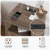 Hommpa Modern Rustic Bedside Table Nightstand with Charging Station, 2 Drawers & Storage - 4 of 4